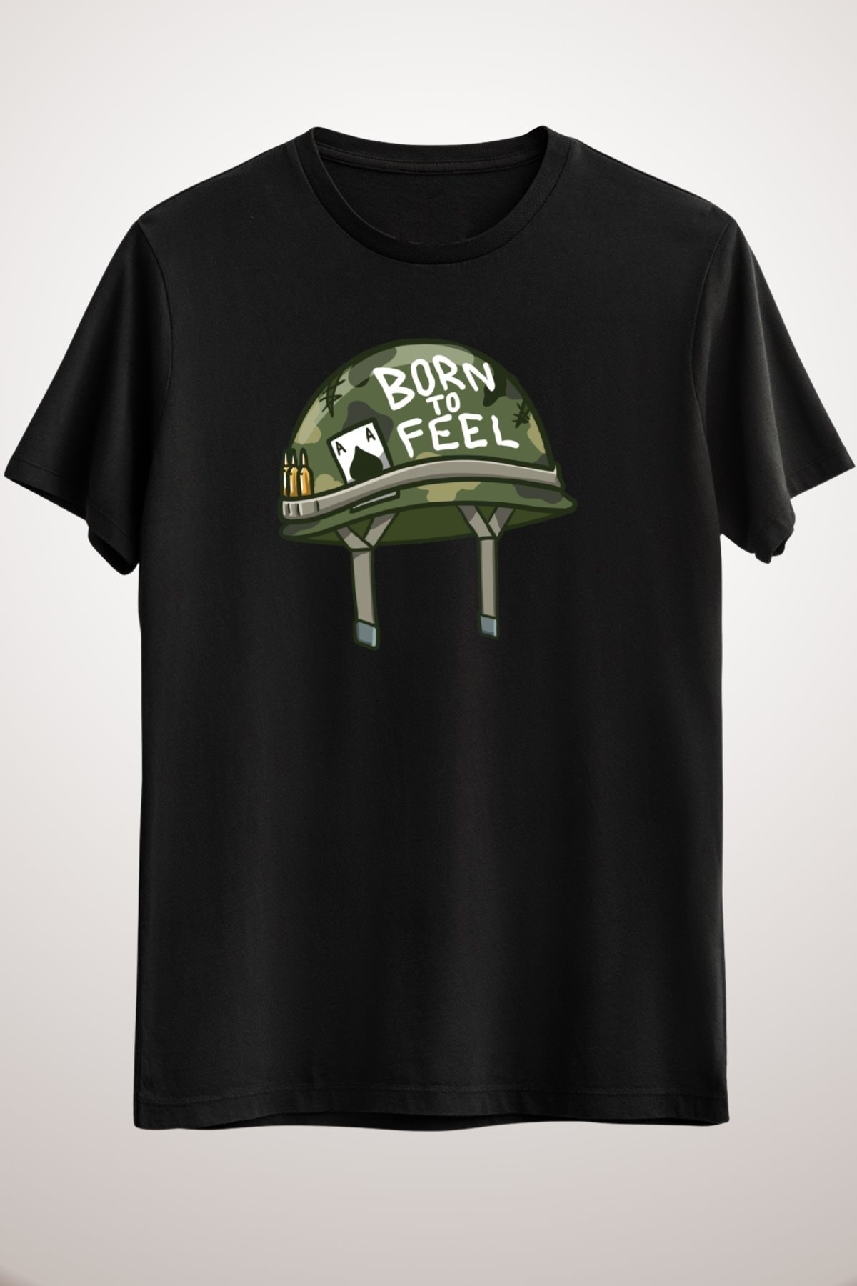 Erkek Siyah Born To Feel Army GreenMint