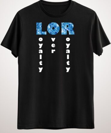 Erkek Siyah Loyalty Over Royalty Limited Time Design