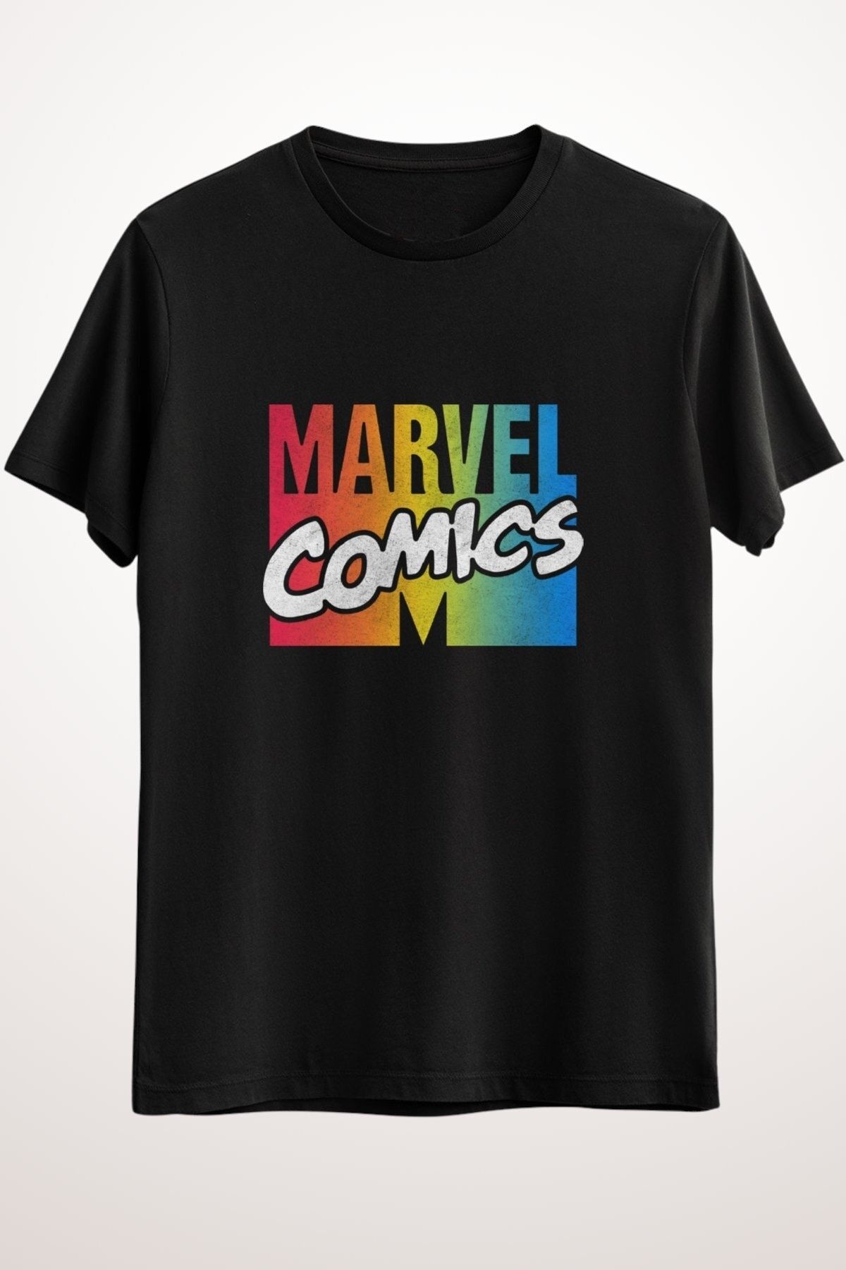 Erkek Siyah Marvel Comics Rainbow Spectrum Ds2788