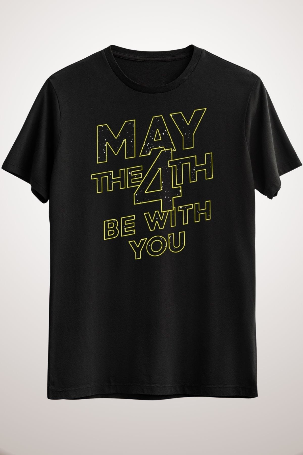 Erkek Siyah May The 4th Galactic Font