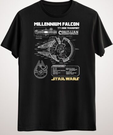 Erkek Siyah Millennium Falcon Schematic