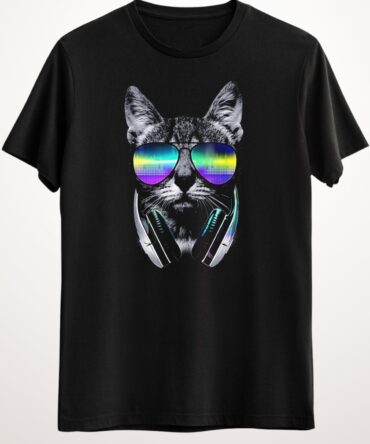 Erkek Siyah Music Lover Cat V.ıı - Ds1060