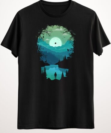 Erkek Siyah Music Mountains Landscape - Ds1492